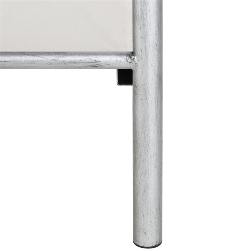 Safavieh Morris Full Metal Bed in Antique Silver