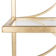 Safavieh Spano 5 Shelf Glass Bookcase in Gold and Black