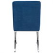 Safavieh Walsh Tufted Dining Side Chair in Navy and Chrome