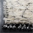 Safavieh Kenya 6' x 9' Hand Knotted Shag Wool Rug in Ivory and Black