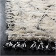 Safavieh Kenya 9' x 12' Hand Knotted Shag Wool Rug in Ivory and Black