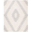 Safavieh Kenya 9' x 12' Hand Woven Shag Wool Rug in Gray and Ivory