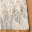 Safavieh Kenya 9' x 12' Hand Woven Shag Wool Rug in Gray and Ivory