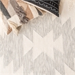 Safavieh Kenya 9' x 12' Hand Woven Shag Wool Rug in Gray and Ivory