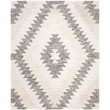 Safavieh Kenya 9' x 12' Hand Woven Shag Wool Rug in Black and Ivory