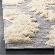 Safavieh Kenya 6' x 9' Hand Woven Shag Wool Rug in Navy and Ivory