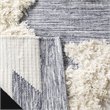 Safavieh Kenya 8' x 10' Hand Woven Shag Wool Rug in Navy and Ivory