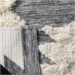 Safavieh Kenya 6' x 9' Hand Woven Shag Wool Rug in Black and Ivory