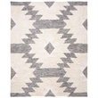 Safavieh Kenya 9' x 12' Hand Woven Shag Wool Rug in Black and Ivory
