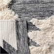 Safavieh Kenya 9' x 12' Hand Woven Shag Wool Rug in Black and Ivory