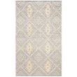 Safavieh Kenya 6' x 9' Hand Knotted Shag Wool Rug in Gray and Gold
