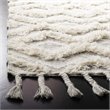 Safavieh Kenya 8' x 10' Hand Knotted Shag Wool Rug in Gray and Ivory