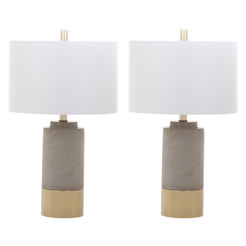 Safavieh Table Lamp in Gray and Gold (Set of 2)
