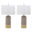 Safavieh Table Lamp in Gray and Gold (Set of 2)