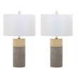 Safavieh Oliver Table Lamp in Gray and Gold (Set of 2)