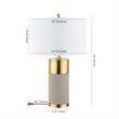 Safavieh Oliver Table Lamp in Gray and Gold (Set of 2)