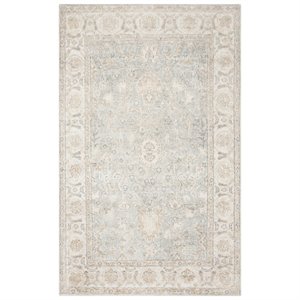 Safavieh Maharaja 5' x 8' Hand Knotted Rug in Light Blue and Ivory