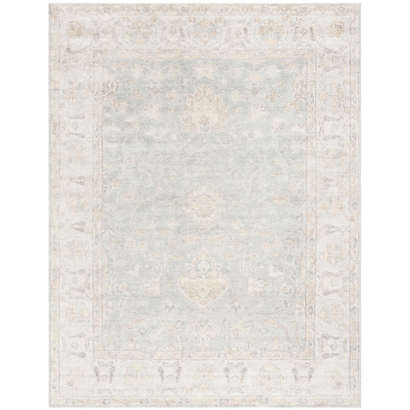 8' x 10' Charcoal Safavieh Maharaja Collection MHJ254C Hand-Knotted Traditional Premium Wool & Viscose Area Rug Charcoal 