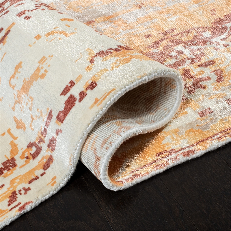 Safavieh Mirage 9' x 12' Hand Loomed Wool Rug in Ivory and Rust