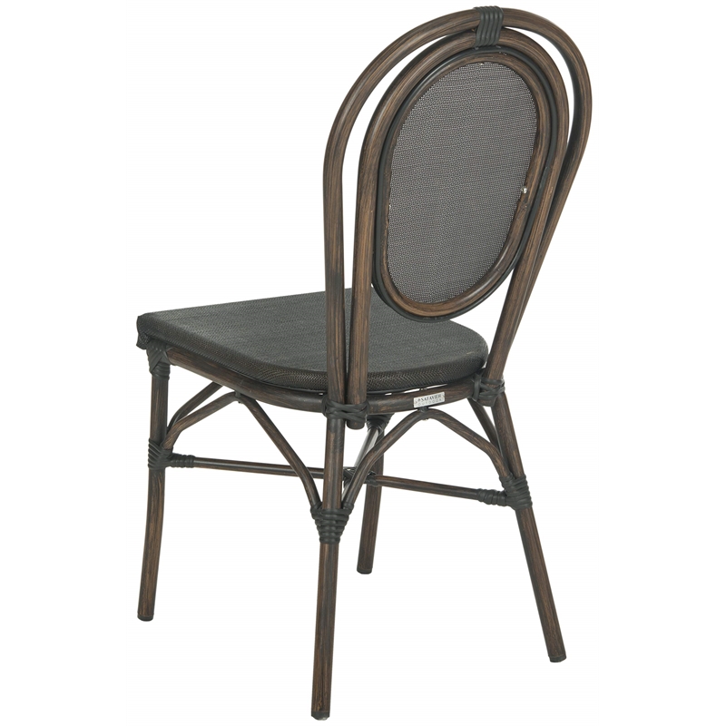 Safavieh Ebsen Patio Dining Side Chair in Black (Set of 2)