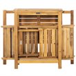 Safavieh Gallo 3 Piece Patio Dining Set in Natural