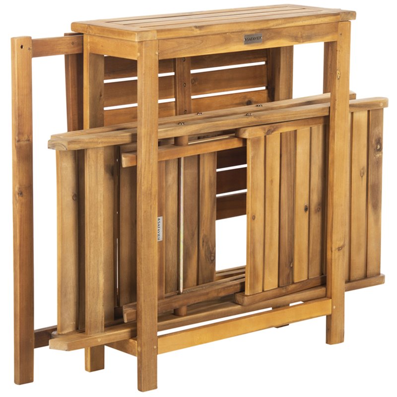 Safavieh Gallo 3 Piece Patio Dining Set in Natural