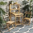 Safavieh Griffen 3 Piece Patio Dining Set in Natural