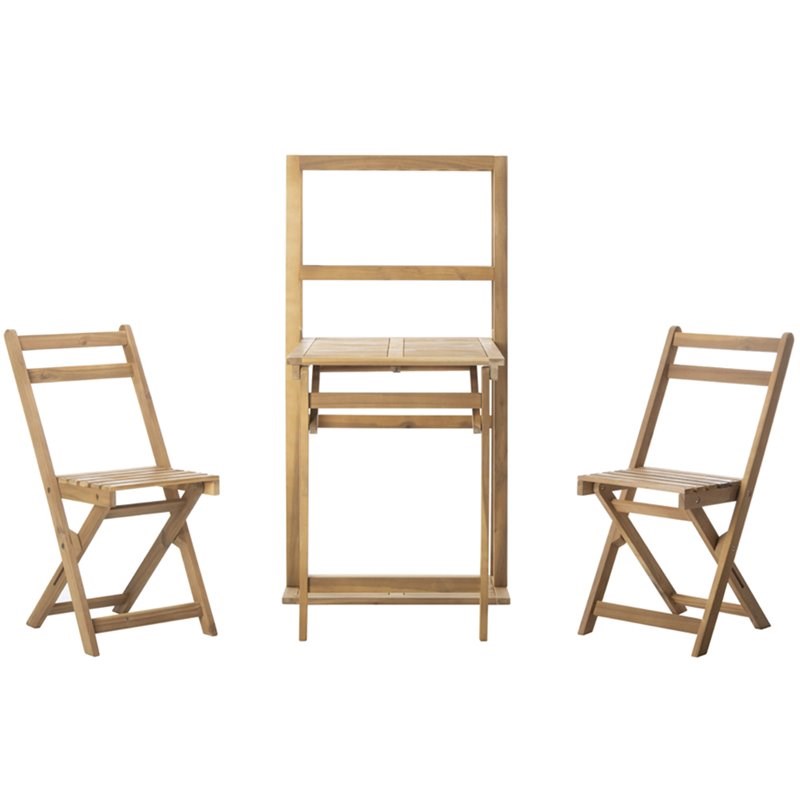 Safavieh Griffen 3 Piece Patio Dining Set in Natural