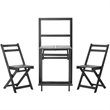 Safavieh Griffen 3 Piece Patio Dining Cabinet Set in Ash