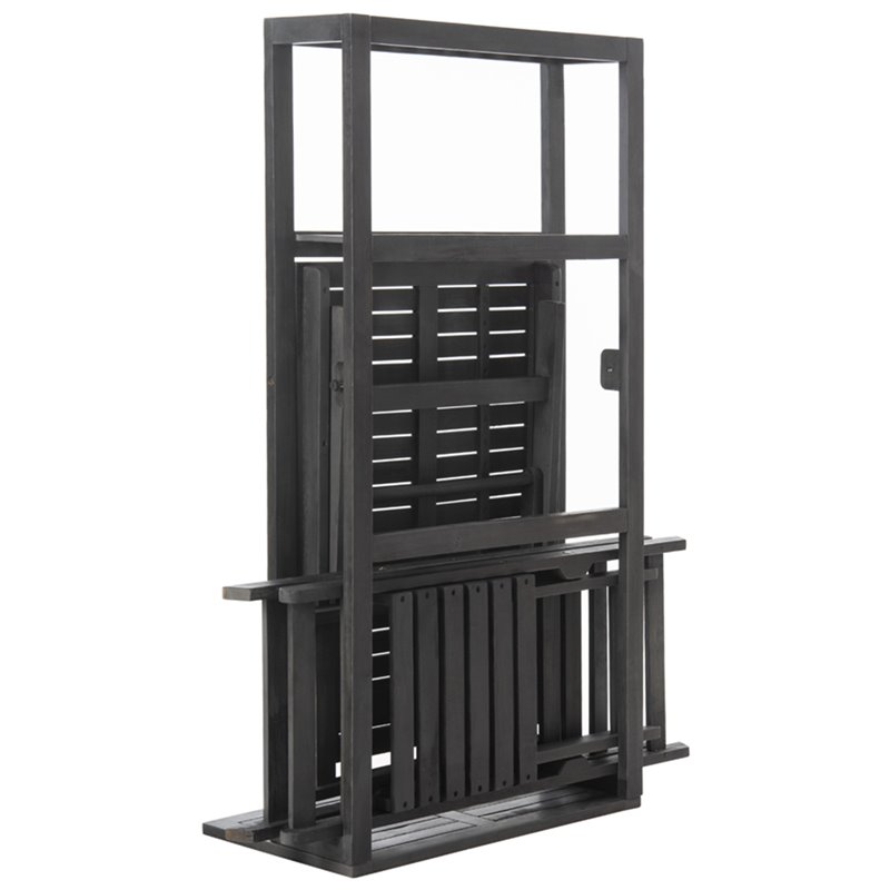 Safavieh Griffen 3 Piece Patio Dining Cabinet Set in Ash
