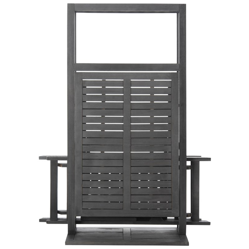 Safavieh Griffen 3 Piece Patio Dining Cabinet Set in Ash
