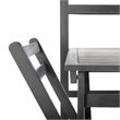 Safavieh Griffen 3 Piece Patio Dining Cabinet Set in Ash