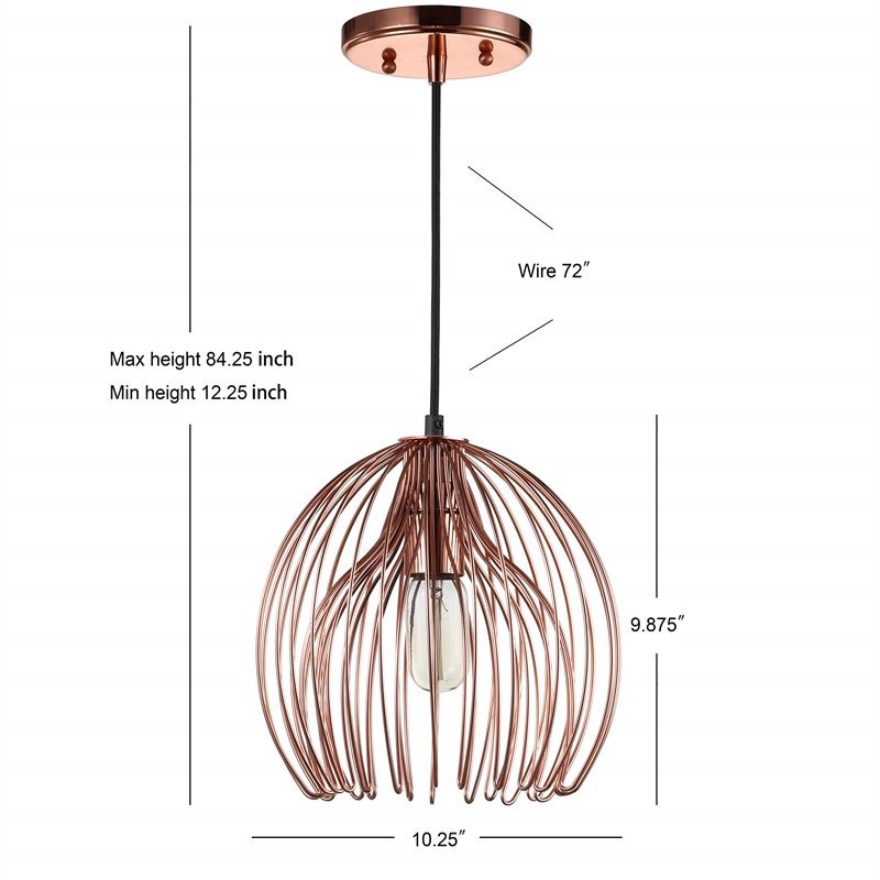 Safavieh Deena Pendant Light in Copper