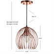 Safavieh Deena Pendant Light in Copper