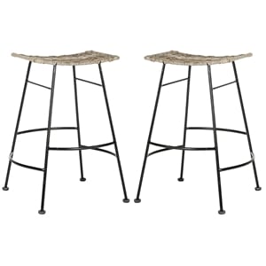 Safavieh Atara 24&quot Counter Stool in Gray (Set of 2)