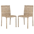 Safavieh Makassar Dining Side Chair in Brown (Set of 2)