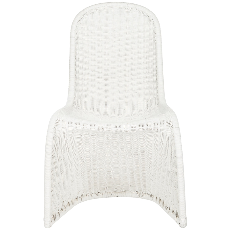 Safavieh Tana Wicker Dining Side Chair in Natural White Wash(Set of 2)