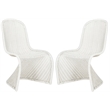Safavieh Tana Wicker Dining Side Chair in Antique Gray (Set of 2)