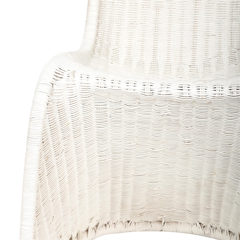 Safavieh Tana Wicker Dining Side Chair in Antique Gray (Set of 2)