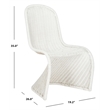 Safavieh Tana Wicker Dining Side Chair in White (Set of 2)