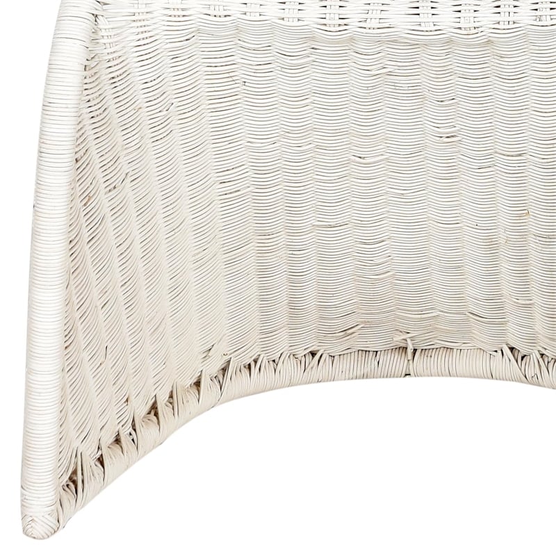 Safavieh Tana Wicker Dining Side Chair in White (Set of 2)