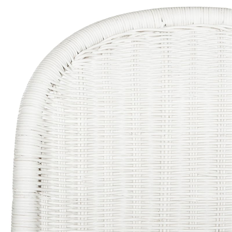 Safavieh Tana Wicker Dining Side Chair in White (Set of 2)