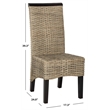 Safavieh Ilya Wicker Dining Side Chair in Brown (Set of 2)