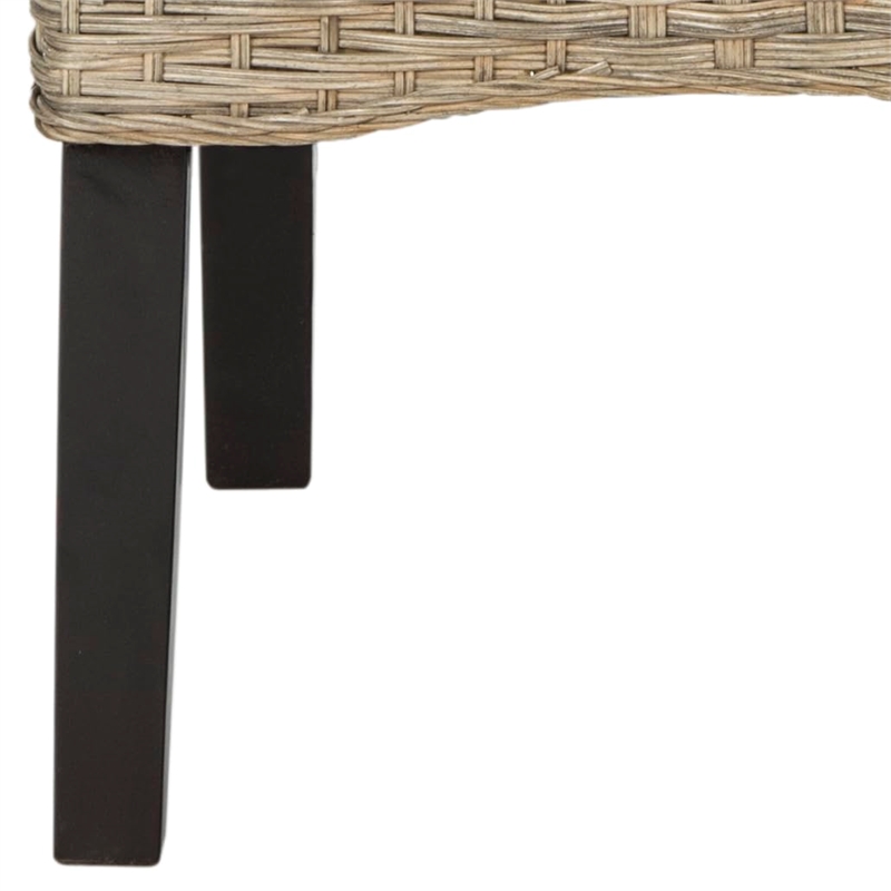 Safavieh Ilya Wicker Dining Side Chair in Brown (Set of 2)