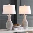 Safavieh Bentlee Table Lamp in Gray and Off White (Set of 2)