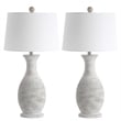 Safavieh Bentlee Table Lamp in Gray and Off White (Set of 2)
