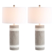 Safavieh Brixton Table Lamp in Brown and White (Set of 2)