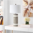 Safavieh Brixton Table Lamp in Brown and White (Set of 2)