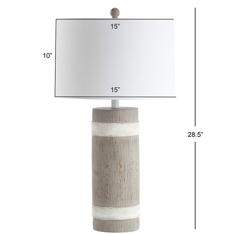 Safavieh Brixton Table Lamp in Brown and White (Set of 2)