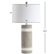 Safavieh Brixton Table Lamp in Brown and White (Set of 2)